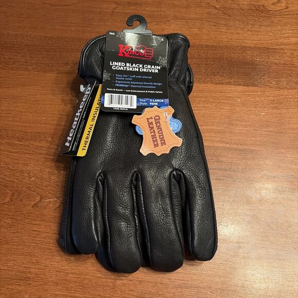Kinco Other - Kinco Lined Black Grain Goatskin Driver XL